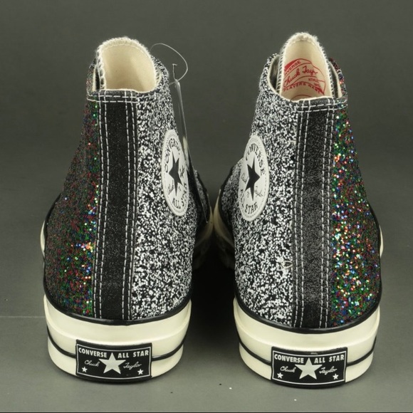 Converse x JW Anderson Chuck Taylor All Star High Tops Black Multicolor Glitter - Picture 4 of 14